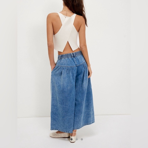 Free People We The Free Blossom Pull On Jeans sz XL - Picture 3 of 5